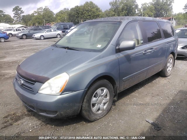 KNDMB233X66026611 - 2006 KIA SEDONA EX/LX BLUE photo 2