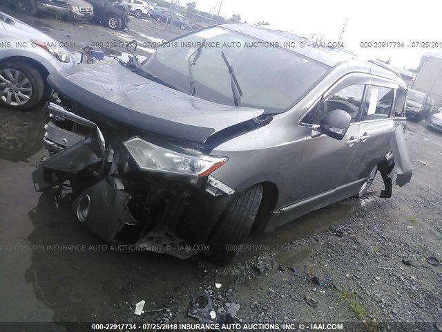 JN8AE2KPXC9035693 - 2012 NISSAN QUEST S/SV/SL/LE GRAY photo 2