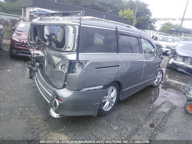 JN8AE2KPXC9035693 - 2012 NISSAN QUEST S/SV/SL/LE GRAY photo 4