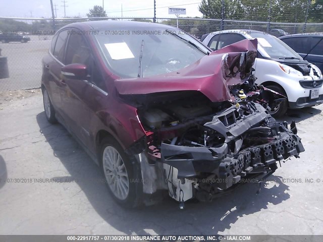 1FADP5BU1FL118016 - 2015 FORD C-MAX SEL RED photo 1