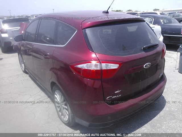 1FADP5BU1FL118016 - 2015 FORD C-MAX SEL RED photo 3