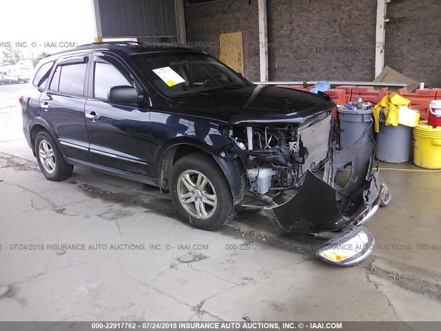 5XYZGDAB2CG124926 - 2012 HYUNDAI SANTA FE GLS BLUE photo 1