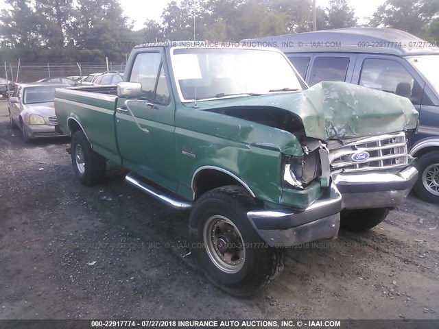 1FTHF26H6MNA34673 - 1991 FORD F250 GREEN photo 1