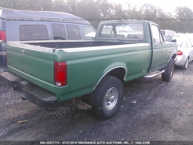 1FTHF26H6MNA34673 - 1991 FORD F250 GREEN photo 4