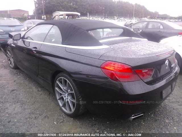 WBALZ3C57CDL70836 - 2012 BMW 650 I BLACK photo 3