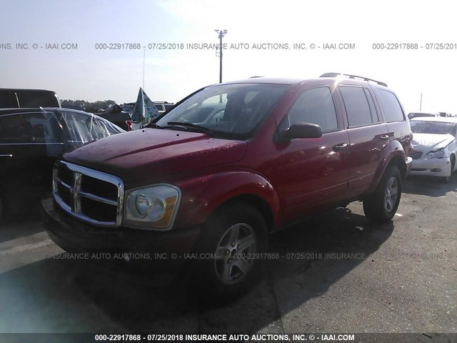 1D4HD48N04F167155 - 2004 DODGE DURANGO SLT RED photo 2