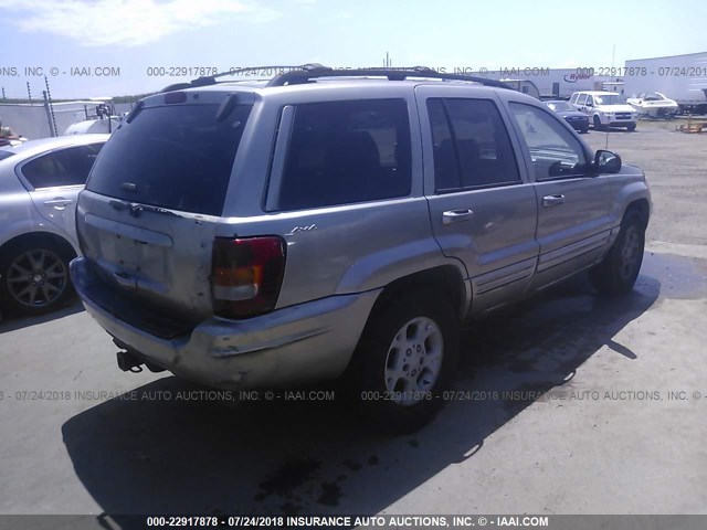 1J4GW68NXXC528325 - 1999 JEEP GRAND CHEROKEE LIMITED GRAY photo 4