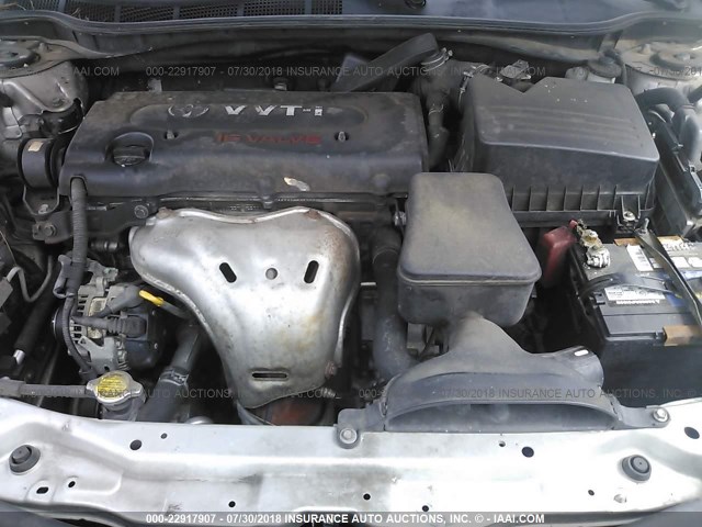 4T1BE46K18U196704 - 2008 TOYOTA CAMRY CE/LE/XLE/SE SILVER photo 10
