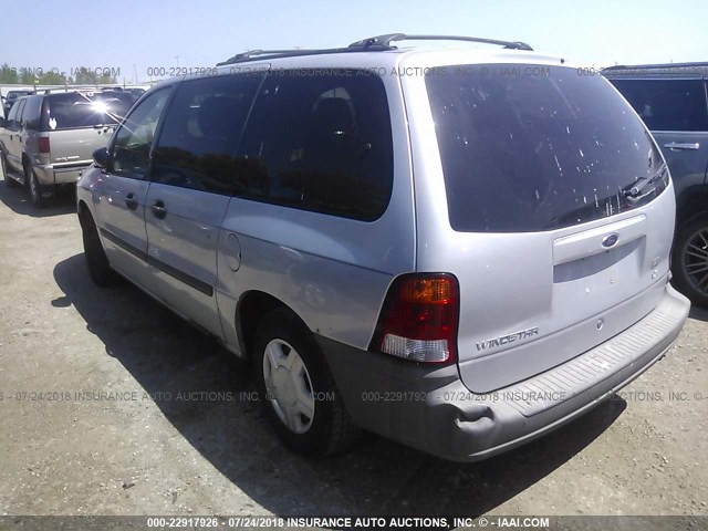 2FMZA51461BA49380 - 2001 FORD WINDSTAR LX SILVER photo 3