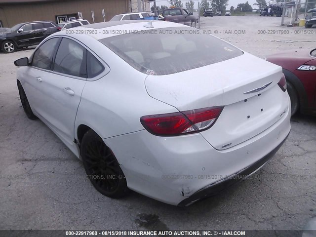 1C3CCCEG9FN678662 - 2015 CHRYSLER 200 C WHITE photo 3