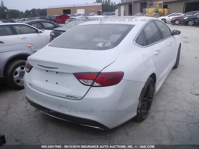 1C3CCCEG9FN678662 - 2015 CHRYSLER 200 C WHITE photo 4