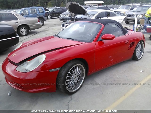 WP0CA29814S620333 - 2004 PORSCHE BOXSTER RED photo 2