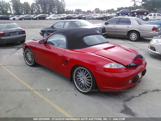 WP0CA29814S620333 - 2004 PORSCHE BOXSTER RED photo 3