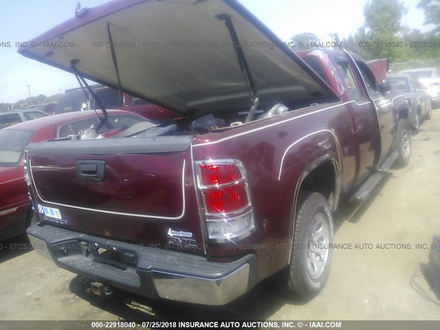 1GTEC19X29Z263991 - 2009 GMC SIERRA C1500 MAROON photo 4