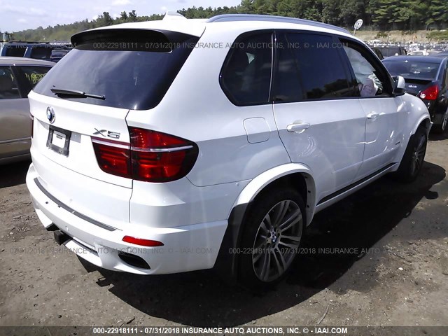 5UXZV8C52D0C15580 - 2013 BMW X5 XDRIVE50I WHITE photo 4