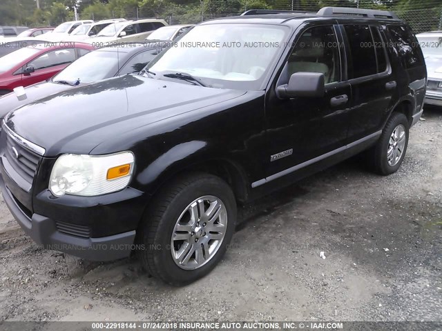 1FMEU72E46UB19162 - 2006 FORD EXPLORER XLS BLACK photo 2