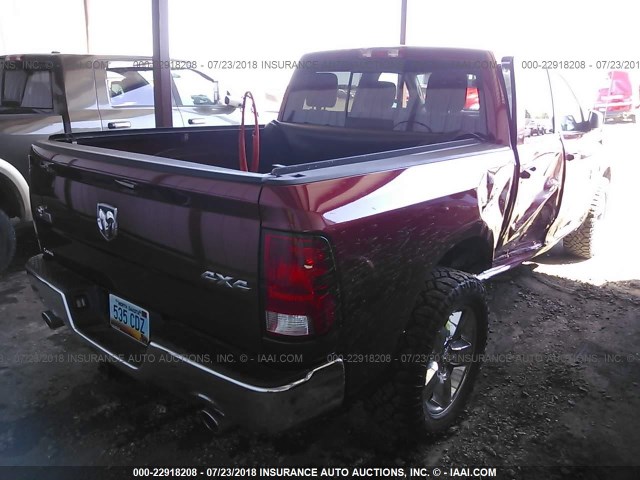 3C6RR7LT1FG584934 - 2015 RAM 1500 SLT RED photo 4