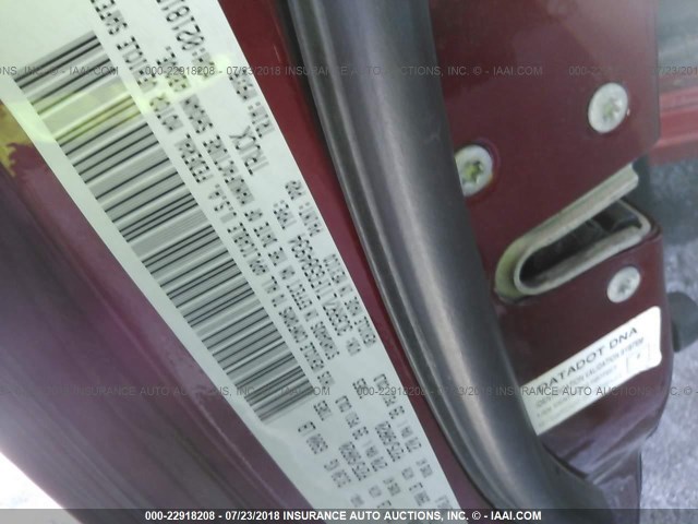 3C6RR7LT1FG584934 - 2015 RAM 1500 SLT RED photo 9