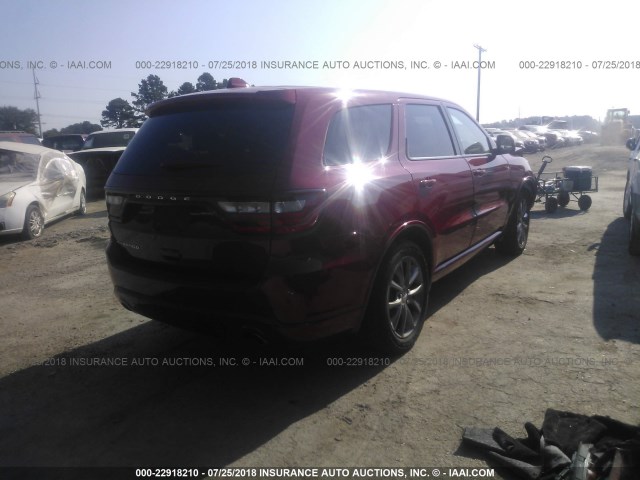 1C4RDHAG0FC916545 - 2015 DODGE DURANGO SXT RED photo 4