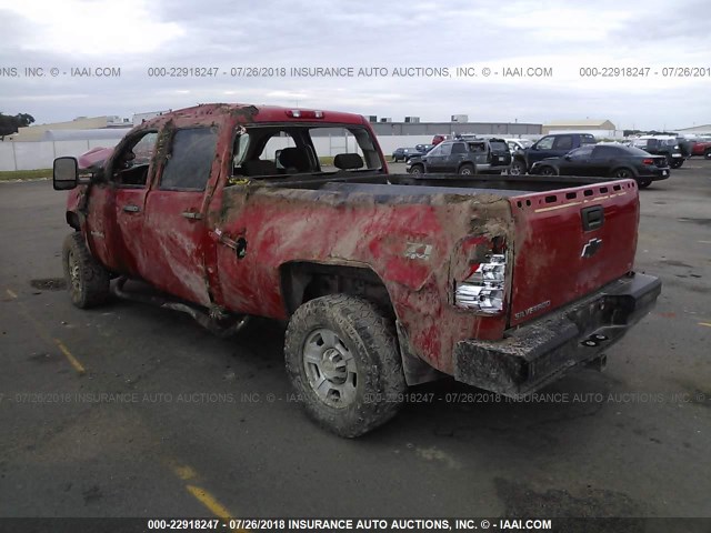 1GC4KXB6XAF127956 - 2010 CHEVROLET SILVERADO K2500 HEAVY DUTY LT RED photo 3