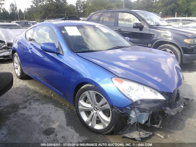 KMHHU6KH6AU011586 - 2010 HYUNDAI GENESIS COUPE 3.8L BLUE photo 1