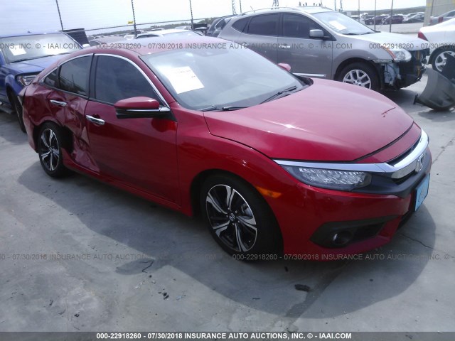 2HGFC1F91HH654902 - 2017 HONDA CIVIC TOURING RED photo 1