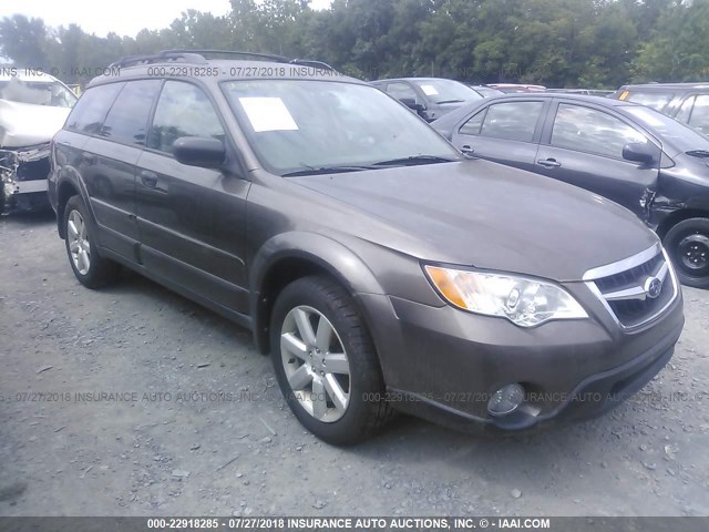 4S4BP61C097345965 - 2009 SUBARU OUTBACK 2.5I BROWN photo 1