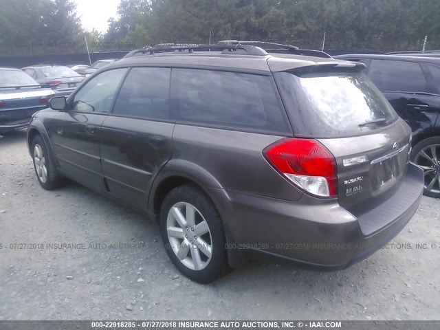 4S4BP61C097345965 - 2009 SUBARU OUTBACK 2.5I BROWN photo 3