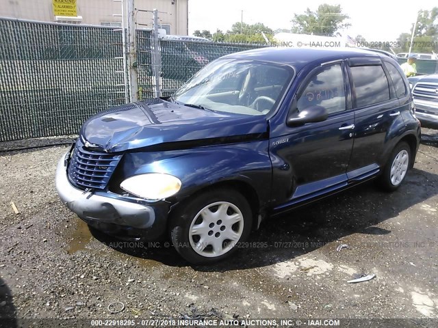 3C4FY48BX2T311232 - 2002 CHRYSLER PT CRUISER CLASSIC BLUE photo 2