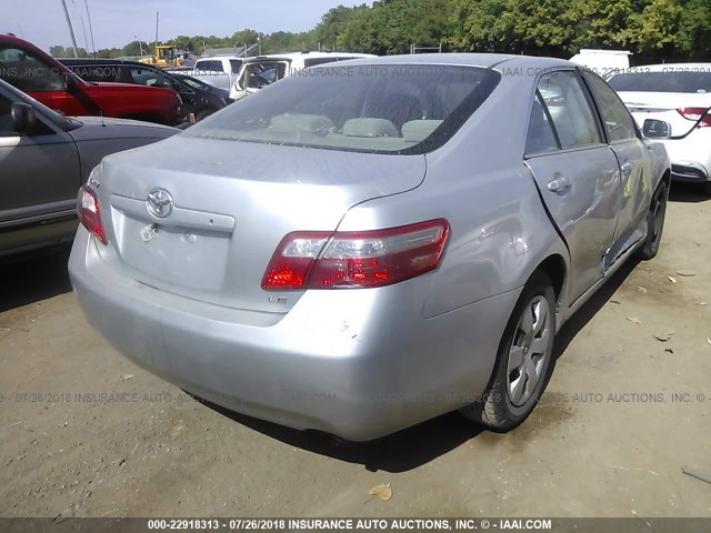 4T1BE46K87U173127 - 2007 TOYOTA CAMRY NEW GENERAT CE/LE/XLE/SE SILVER photo 4