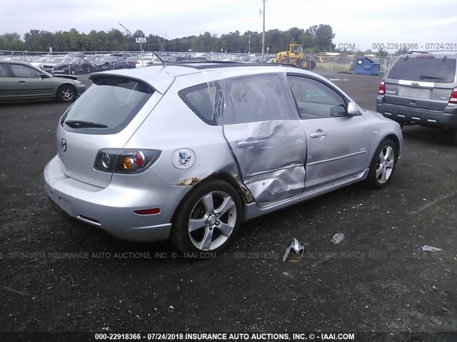 JM1BK343641157847 - 2004 MAZDA 3 HATCHBACK SILVER photo 4