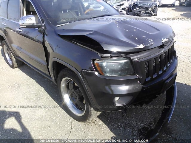 1J4RR6GG1BC526846 - 2011 JEEP GRAND CHEROKEE OVERLAND BLACK photo 6