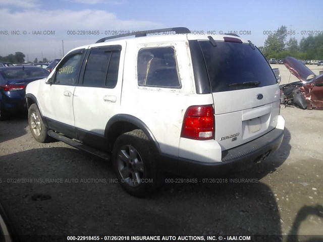 1FMDU83K93UA28132 - 2003 FORD EXPLORER XLT/XLT SPORT WHITE photo 3