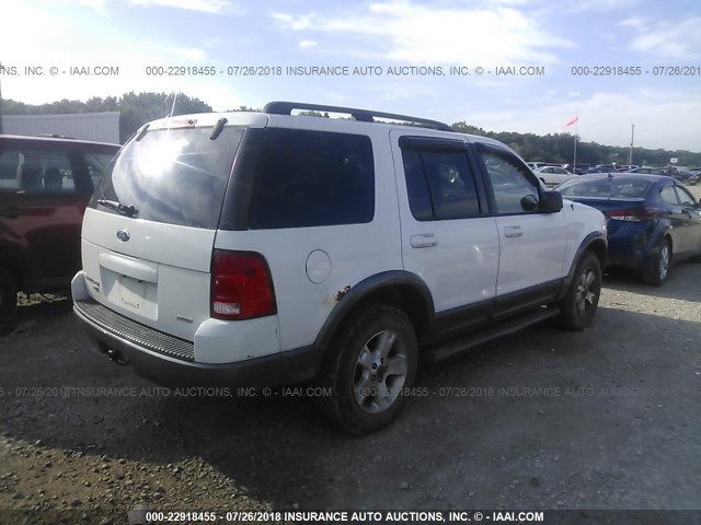 1FMDU83K93UA28132 - 2003 FORD EXPLORER XLT/XLT SPORT WHITE photo 4