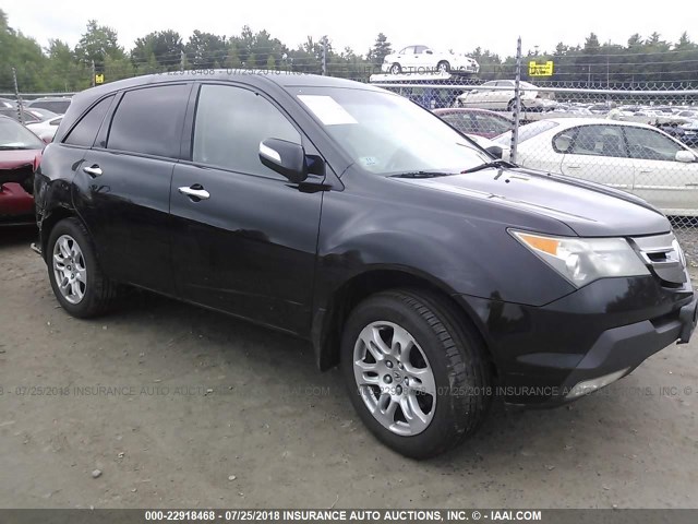 2HNYD282X7H525480 - 2007 ACURA MDX BLACK photo 1