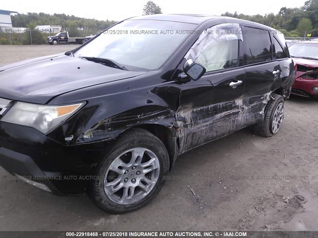 2HNYD282X7H525480 - 2007 ACURA MDX BLACK photo 6