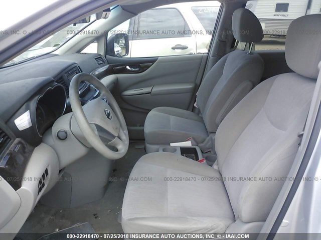 JN8AE2KP7B9010331 - 2011 NISSAN QUEST S/SV/SL/LE SILVER photo 5