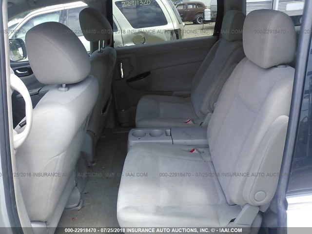 JN8AE2KP7B9010331 - 2011 NISSAN QUEST S/SV/SL/LE SILVER photo 8