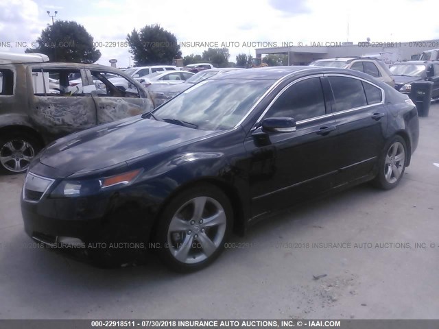 19UUA9F54DA001479 - 2013 ACURA TL TECH BLACK photo 2