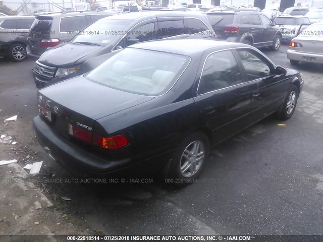 4T1BG22K01U087354 - 2001 TOYOTA CAMRY CE/LE/XLE BLACK photo 4