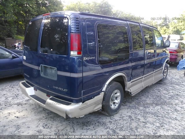 1GBFG15R911217484 - 2001 CHEVROLET EXPRESS G1500  BLUE photo 4