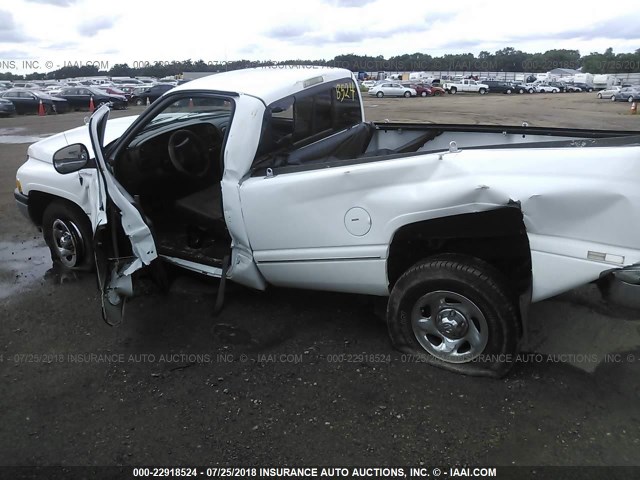 1B7HC16X01S243348 - 2001 DODGE RAM 1500 WHITE photo 6