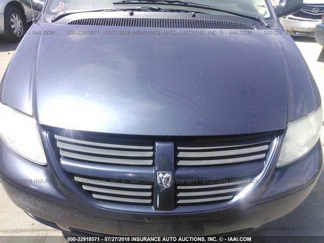 1D4GP24R27B138090 - 2007 DODGE GRAND CARAVAN SE BLUE photo 6