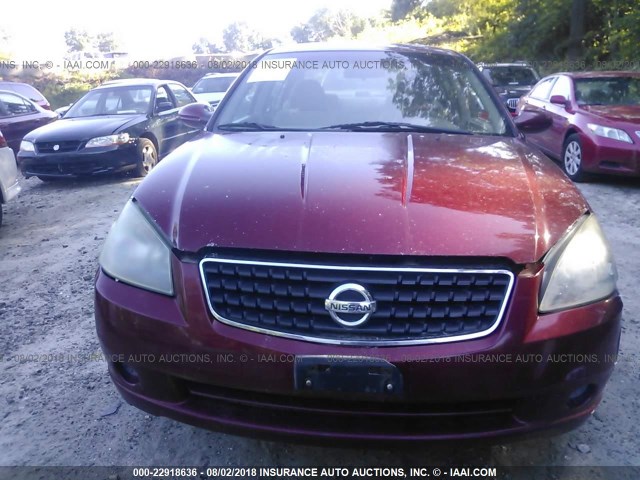 1N4AL11D76N382547 - 2006 NISSAN ALTIMA S/SL MAROON photo 6