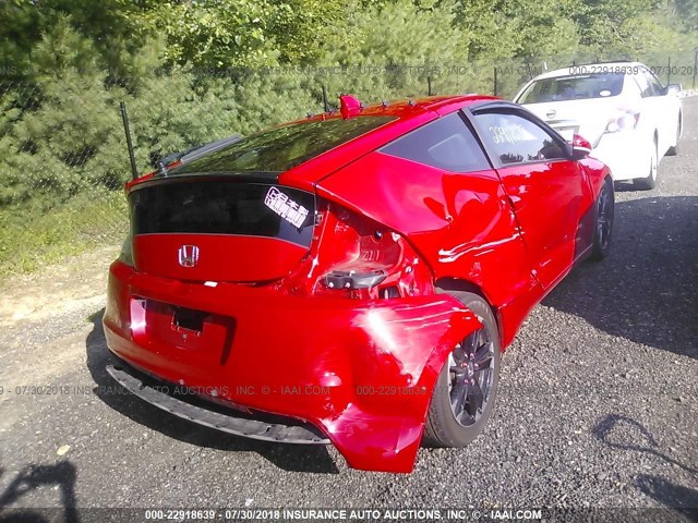 JHMZF1D48FS002194 - 2015 HONDA CR-Z RED photo 4