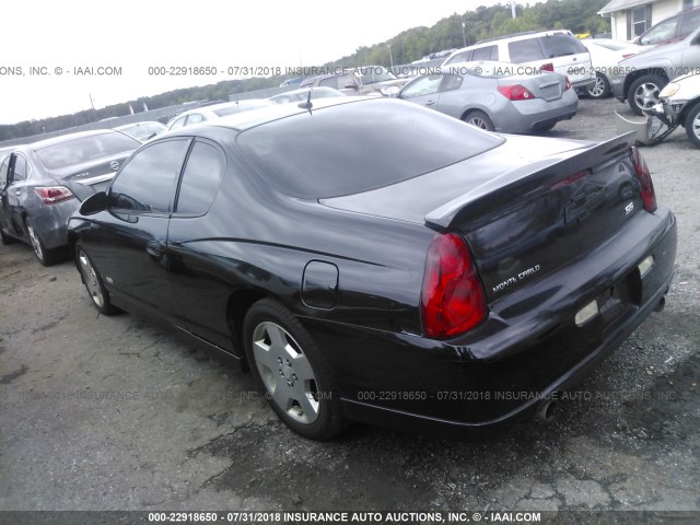 2G1WL15C969418994 - 2006 CHEVROLET MONTE CARLO SS შავი ფოტო 3