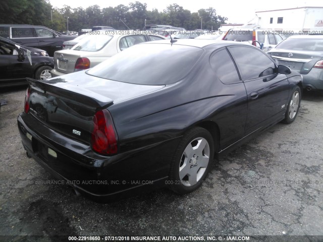 2G1WL15C969418994 - 2006 CHEVROLET MONTE CARLO SS შავი ფოტო 4