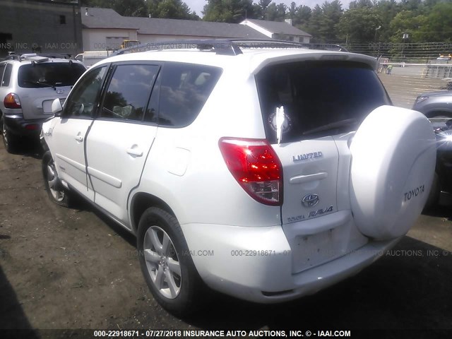 JTMBK31V985049310 - 2008 TOYOTA RAV4 LIMITED WHITE photo 3