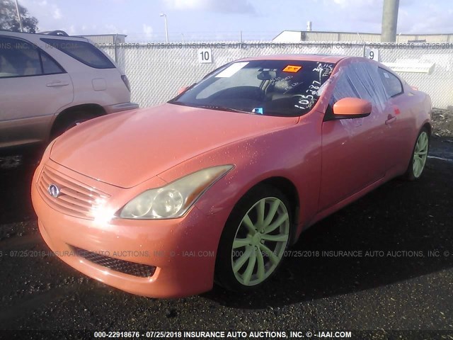 JNKCV64E78M105287 - 2008 INFINITI G37 JOURNEY/SPORT PINK photo 2