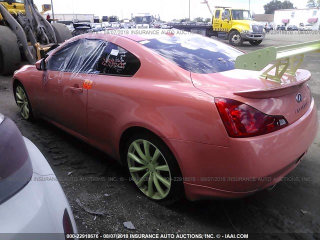 JNKCV64E78M105287 - 2008 INFINITI G37 JOURNEY/SPORT PINK photo 3